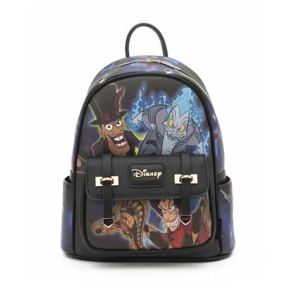 Disney Handbags - NWT Disney Wondapop Villains Dr Facilier Hades Jafar Pebbled Leather Backpack